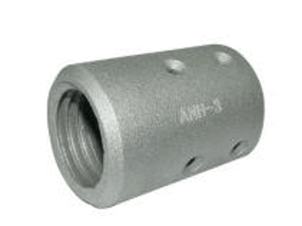 Nozzle holder, CHE-3, aluminum, for 2-5/32" OD hose, 1-1/4" threaded 00580